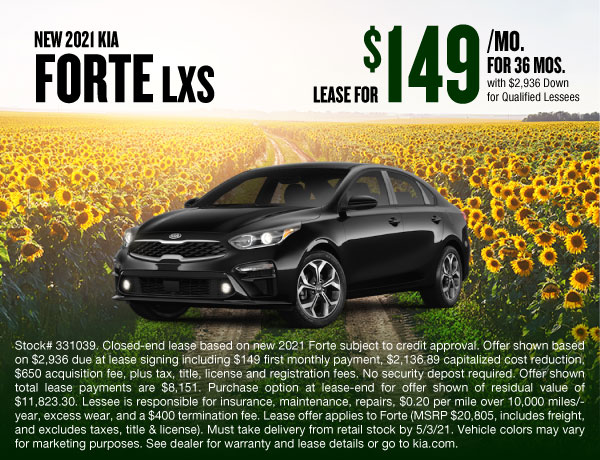 New 2021 Kia Forte LXS